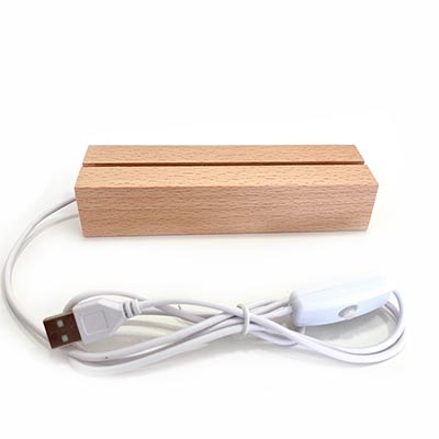 Base de madera led 15cms - Imagen 2